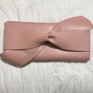 a new day Blush Pink Clutch with Bow Detail